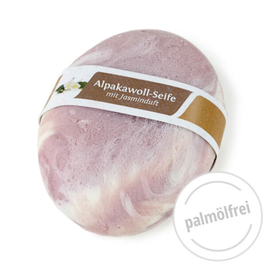 Alpakawollseife Jasmin oval 90g